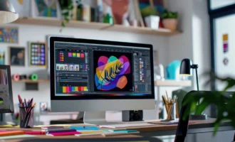 portrait-wellorganized-aesthetically-pleasing-desk-setup